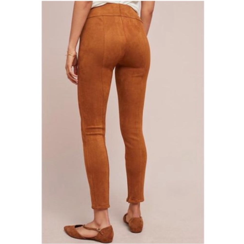 Anthropologie Brown Faux Suede Leggings - Picture 4 of 11